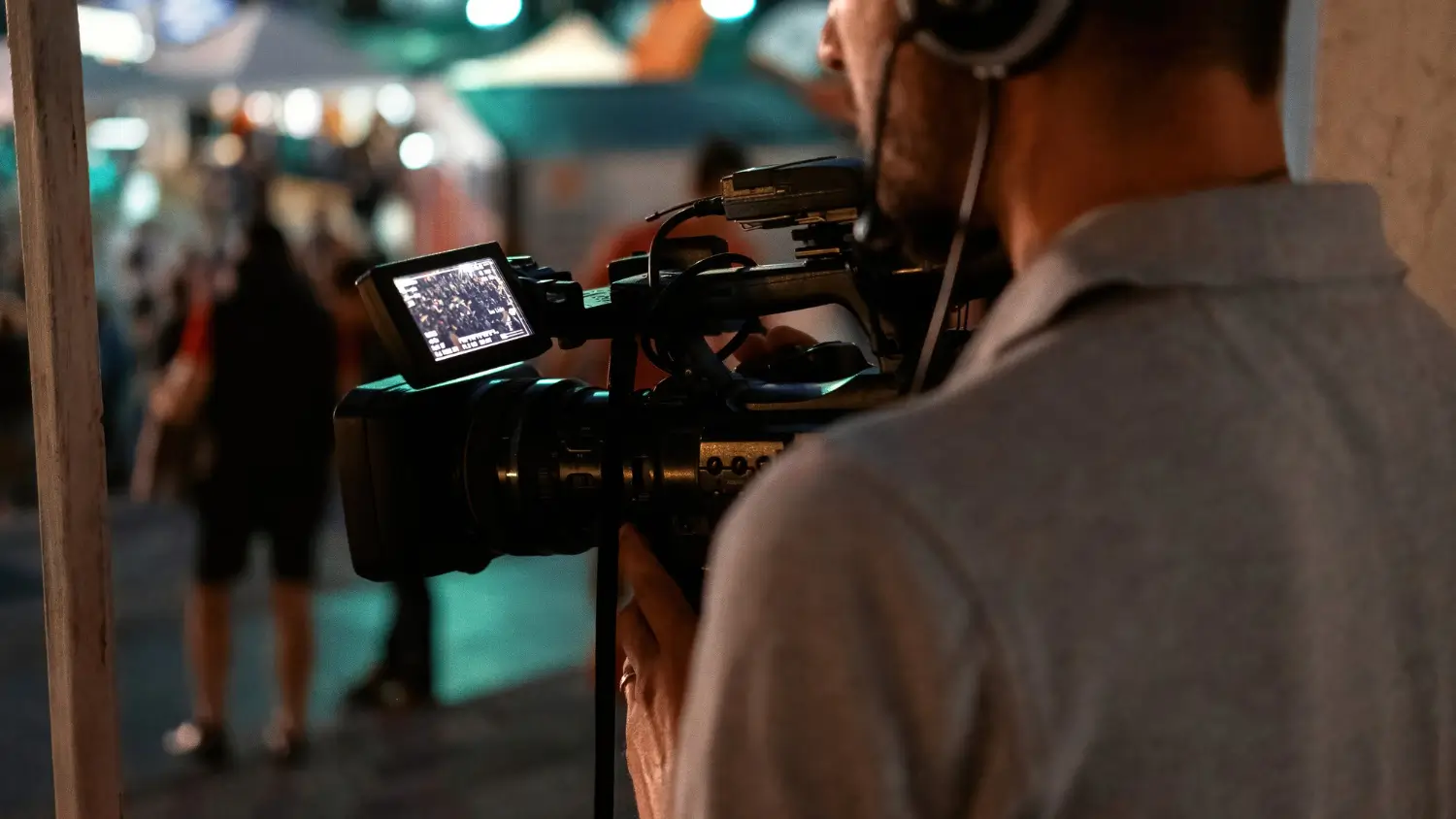 Business videographer filming impactful brand video